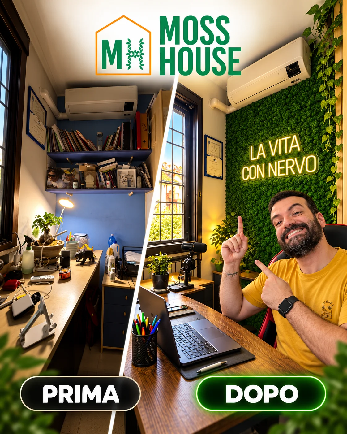 MossHouse — Before / After Transformation