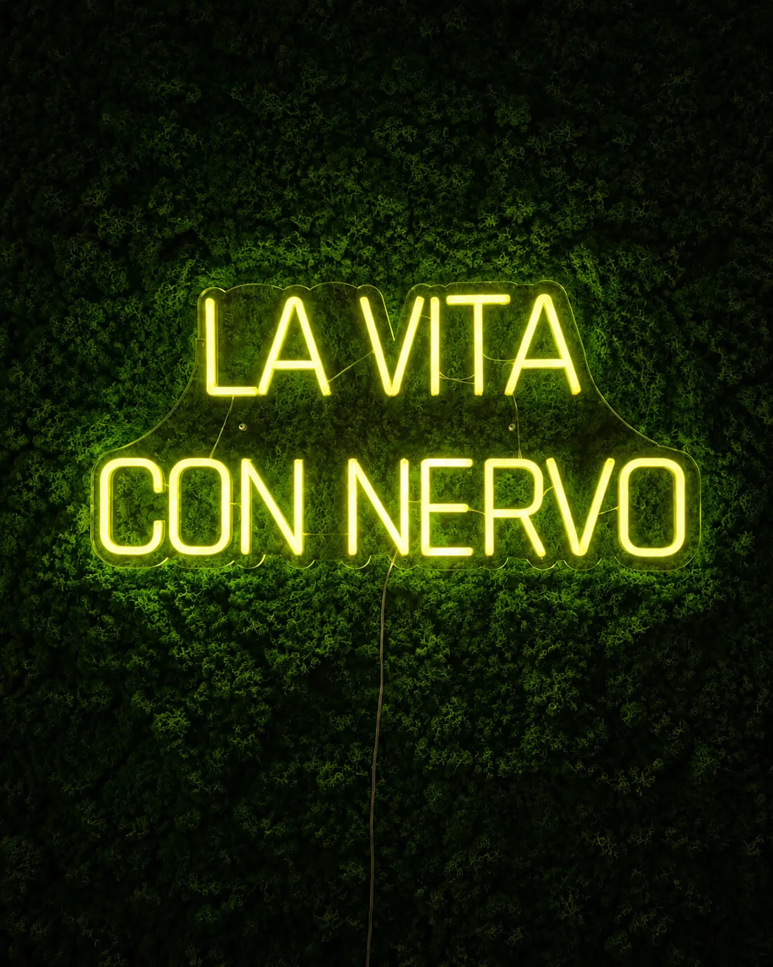Scritta neon “La Vita con Nervo”